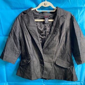 EUC Torrid black denim blazer